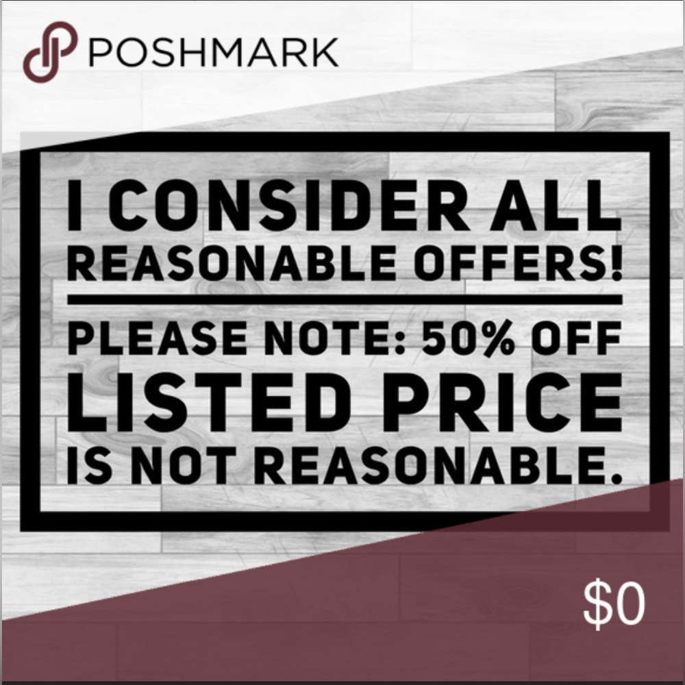 Reasonable offers considered